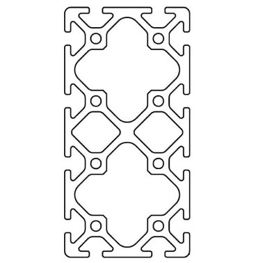 Profil aluminiu compatibil ITEM 60x120 Sistem 30 Canal 6