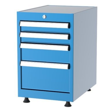 Dulap metalic Seria 1000 cu 4 sertare, 410x570x630mm