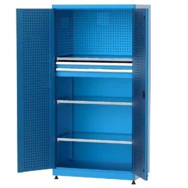 Dulap metalic cu panou scule, 2 sertare si 3 rafturi, 1010x615x2000