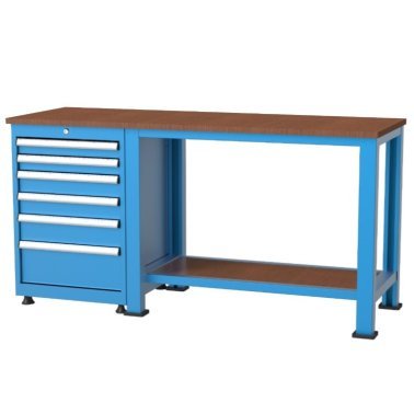 Banc de lucru cu 6 sertare si 1 raft 1700x600x850mm