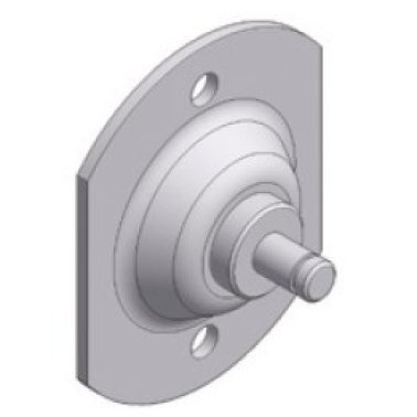 Prindere placa cu tija, tip BA 20, Ø8mm, otel zincat