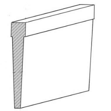 Electrod electroeroziune GRAFIT forma de pana CP-1500, L=300mm