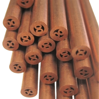Electrod electroeroziune multicanal tip B din CUPRU 150/1.4mm