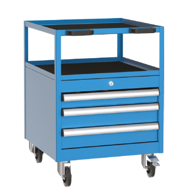 Dulap metalic mobil cu 3 sertare si raft 560x570mm