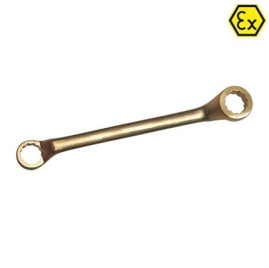 Cheie inelara dubla cu cot ATEX bronz special 9 x 10 mm