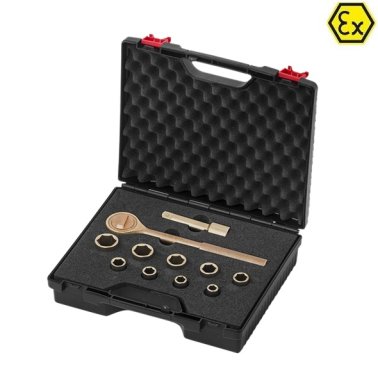 Trusa clichet cu 9 chei si prelungire ATEX din bronz special 1/2"