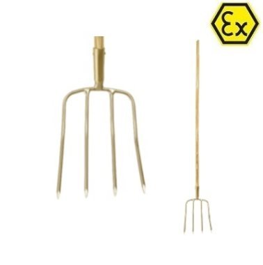 Furca pentru materiale organice ATEX bronz special cu maner