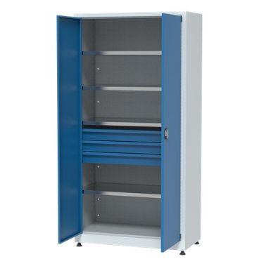 Dulap metalic cu 3 sertare si 4 rafturi 1000x500x2000mm