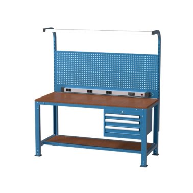 Banc de lucru cu instalatie electrica cu 3 sertare si raft 1700x700x850mm