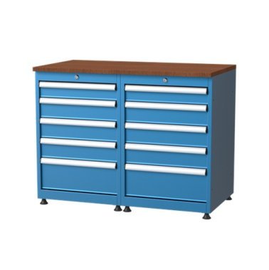 Banc de lucru cu 10 sertare 1120x600x850mm