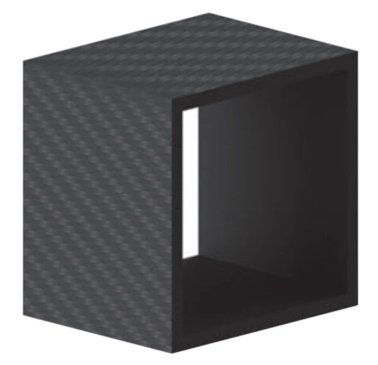 Teava patrata fibra carbon infasurata 50x50 mm