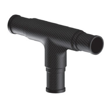 Racord fibra carbon forma T teava ∅30mm