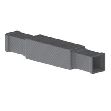 Racord fibra carbon drept teava patrata 40x40 mm