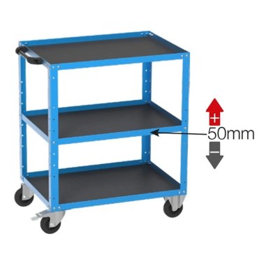 Carucior cu 2 rafturi 700x500x850 mm