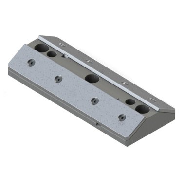 Ghidaj forma "V" seria E53.21. cu placa autolubrificanta otel + SINT300 seria E50.55, 125x250 mm