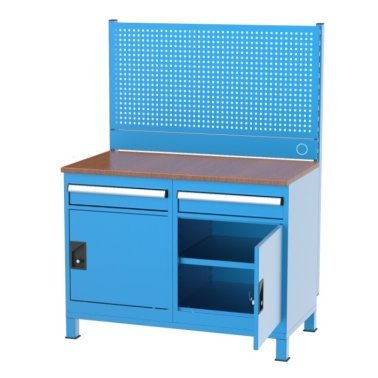 Banc de lucru port scule cu 2 sertare si 2 dulapuri 1120x600x850mm
