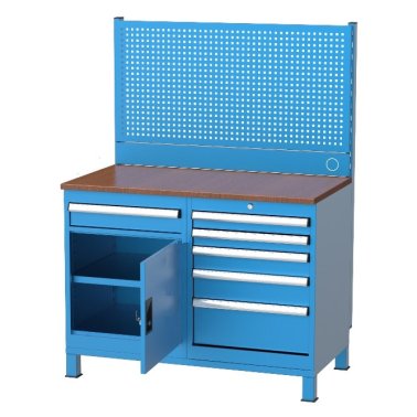 Banc de lucru port scule cu 6 sertare si dulap 1120x600x850mm