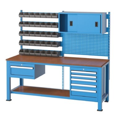 Mobilier cu banc de lucru integrat cu 3 dulapuri, 2000x700x2000mm