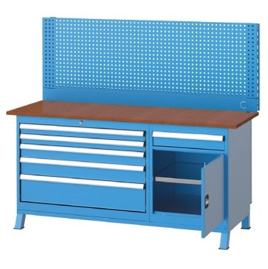 Banc de lucru port scule cu 6 sertare si 1 dulap 1700x600x850mm