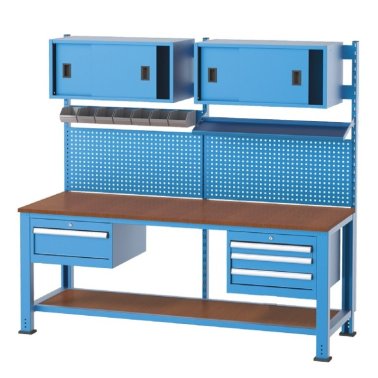 Mobilier cu banc de lucru integrat cu 4 dulapuri, 2000x700x2000mm