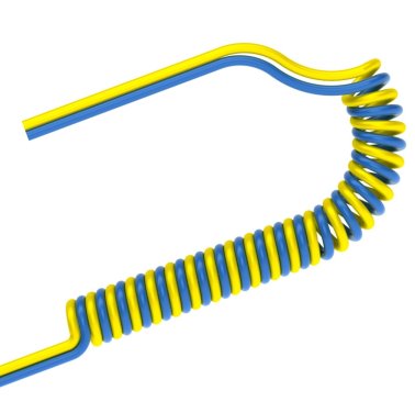 Furtun spiralat MODY-DUO din PUR fara racorduri