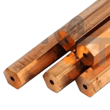 Electrod electroeroziune hexagonal SW4 canal spalare CUPRU ECU 57