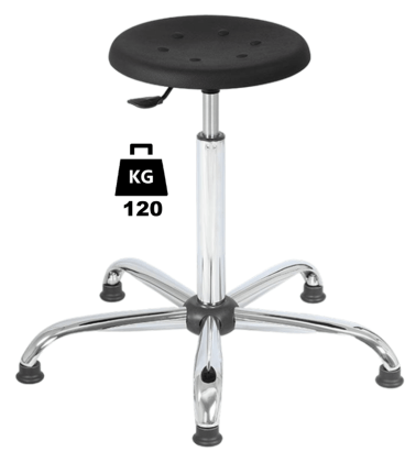 Taburet industrial STOOL Standard poliuretanWLL=120kg H=560-810mm