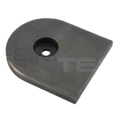 Electrod electroeroziune GRAFIT forma de saiba cu gaura de trecere