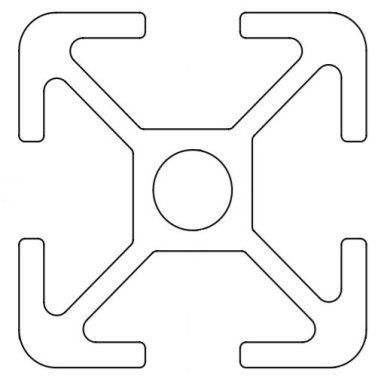 Profil aluminiu compatibil ITEM 30x30 Sistem 30, Canal 8