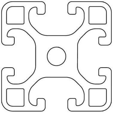 Profil aluminiu compatibil ITEM 40x40 Sistem 40 LIGHT canal 8, Lungime 3000mm