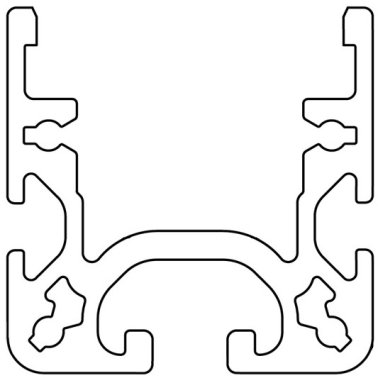 Profil aluminiu compatibil ITEM I8 RP01, Profil special Canal 8