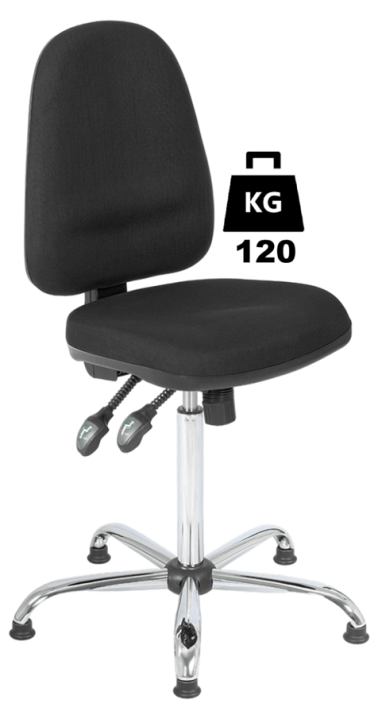 Scaun uz industrial cu husa textila COMFORT Standard WLL=120kg H=610-870mm gri industrial