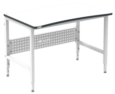 Masa de lucru ESD inaltimea reglabila manual sistem H 1200/700 ergonomic gri deschis