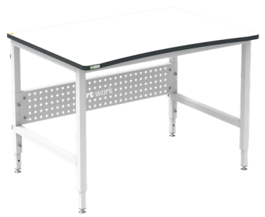 Masa de lucru ESD inaltimea reglabila manual sistem H 1200/800 ergonomic gri deschis