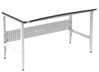 Masa de lucru ESD inaltimea reglabila manual sistem H 1500/700 ergonomic gri deschis