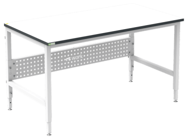 Masa de lucru ESD inaltimea reglabila manual sistem H 1500/800 dreptunghiular negru