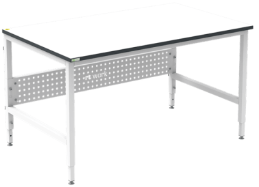 Masa de lucru ESD inaltimea reglabila manual sistem H 1500/900 dreptunghiular negru