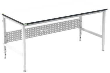 Masa de lucru ESD inaltimea reglabila manual sistem H 1800/800 dreptunghiular gri deschis
