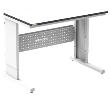 Masa de lucru ESD inaltimea reglabila manual sistem L 1200/700 dreptunghiular gri deschis