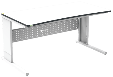 Masa de lucru ESD inaltimea reglabila manual sistem L 1800/900 ergonomic gri deschis