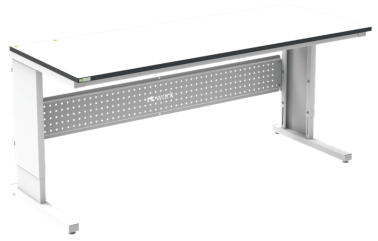 Masa de lucru ESD inaltimea reglabila manual sistem L 2000/800 dreptunghiular gri deschis