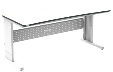 Masa de lucru ESD inaltimea reglabila manual sistem L 2000/800 dreptunghiular negru