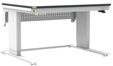 Masa de lucru ESD inaltimea reglabila electric sistem L-Light 1200/900 ergonomic negru