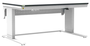 Masa de lucru ESD inaltimea reglabila electric sistem L-Light 1500/900 dreptunghiular negru