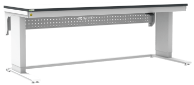 Masa de lucru ESD inaltimea reglabila electric sistem L-Light 2000/700 ergonomic gri deschis