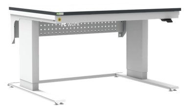 Masa de lucru ESD inaltimea reglabila electric sistem L-Heavy Duty 1200/900 dreptunghiular negru