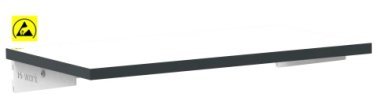 Raft ESD disipativ pentru banc de lucru ESD 740/400 mm gri deschis