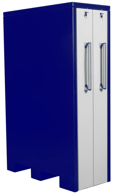 Dulap metalic cu 2 sertare verticale cu latime de 200mm 1690x1300x2515 gri inchis/gri inchis