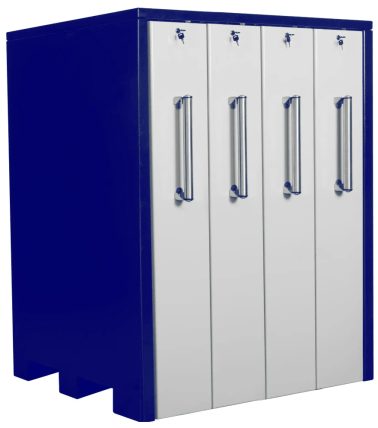 Dulap metalic cu 4 sertare verticale latime 4x300mm 1290x1100x2115 gri inchis/gri inchis