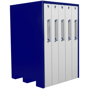 Dulap metalic cu 5 sertare verticale latime 5x200mm 1690x1300x2515 gri inchis/gri inchis